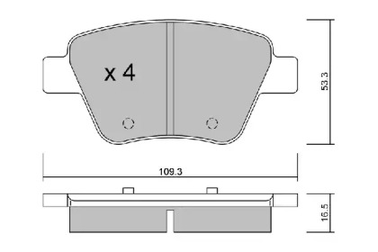 Комплект тормозных колодок AISIN BPVW-2006